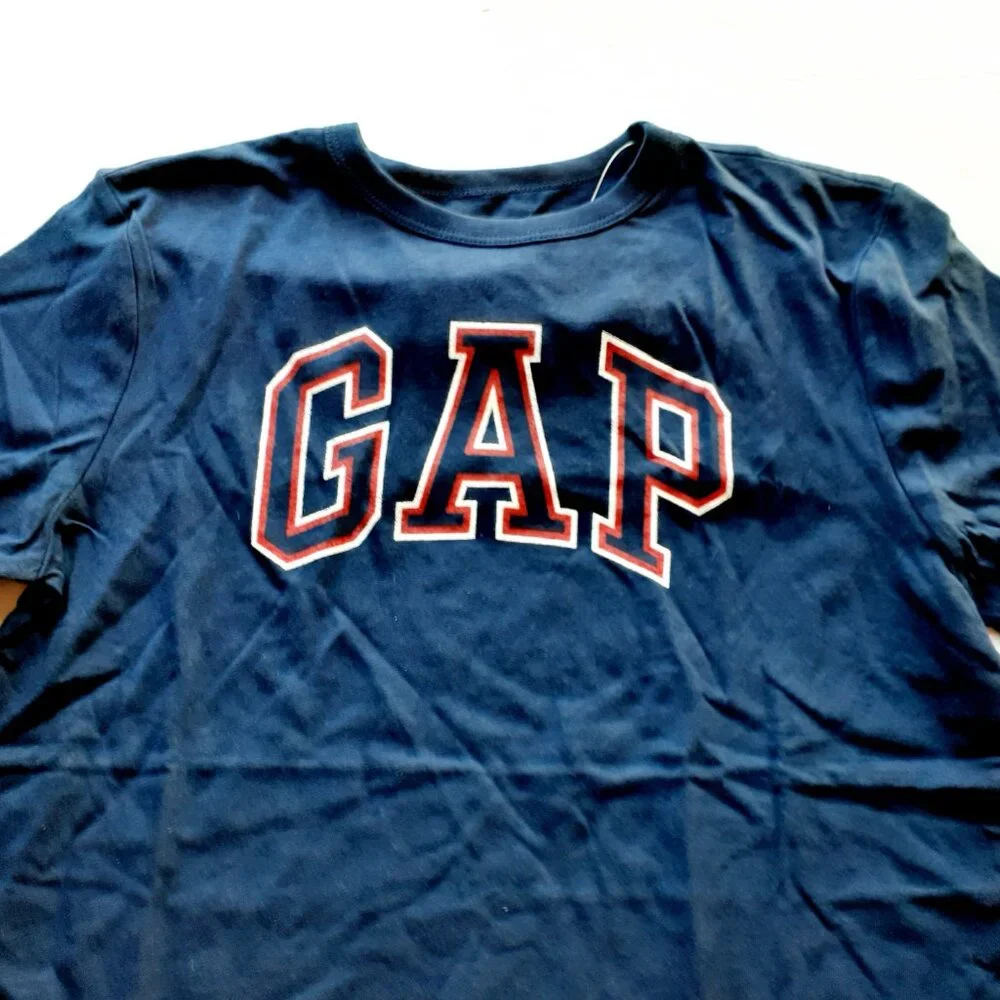 Gap Boys T-Shirt Logo Navy Short Sleeve XXL 14-16 New